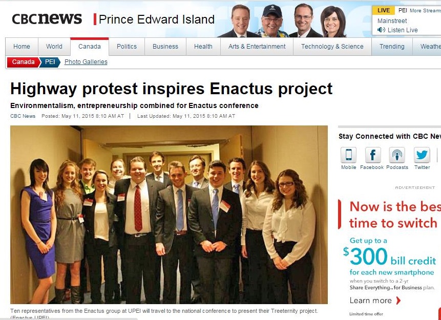 CBC Story on Enactus PEI Project
