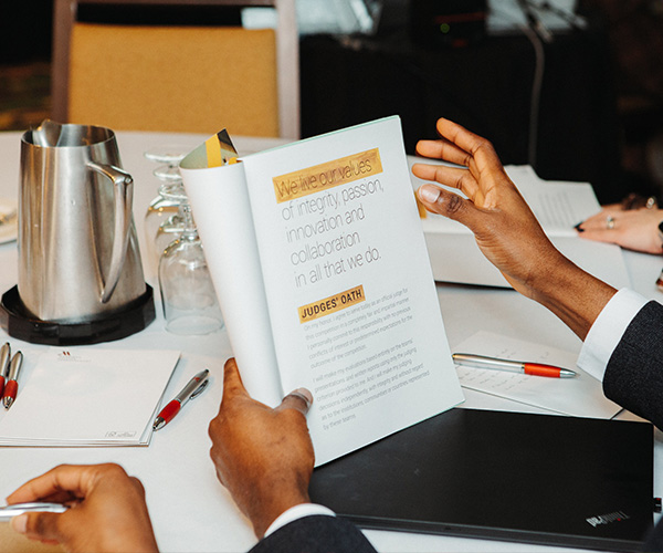 picture of a booklet being read