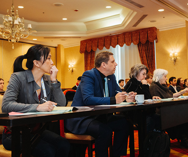judges listening to a presentation