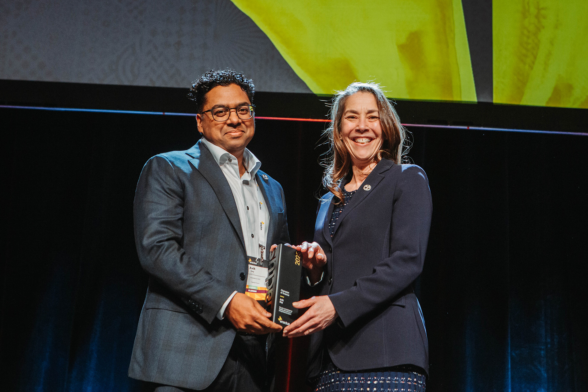 Champion of Enactus Avik with President and CEO Catherine Fowler