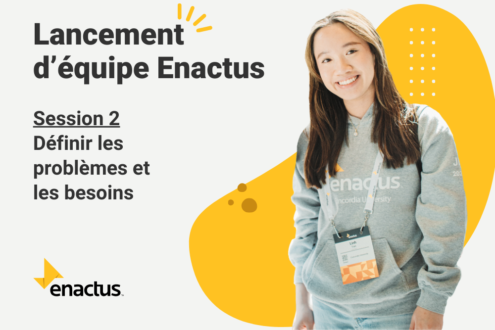 Lancement d’équipe Enactus – Session 2 – Définir les problèmes et les besoins